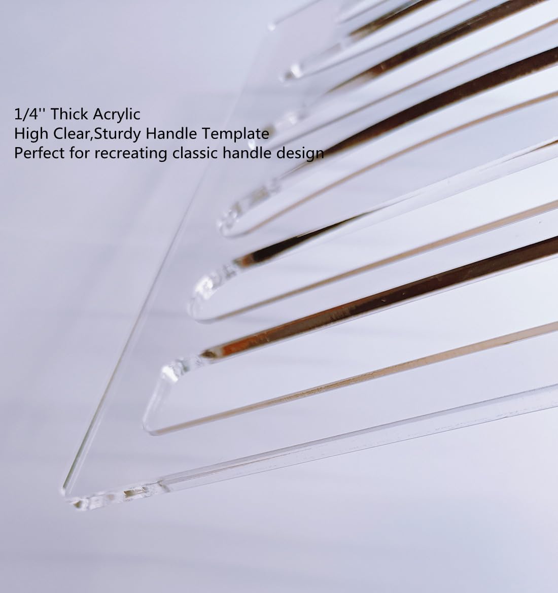 Charcuterie Board Handle Template,Acrylic Router Template,6 in 1 Grab Handle Router Template,Woodworking Router Template (11.75x7.75") Yuxuanish