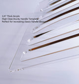 Charcuterie Board Handle Template,Acrylic Router Template,6 in 1 Grab Handle Router Template,Woodworking Router Template (11.75x7.75") Yuxuanish