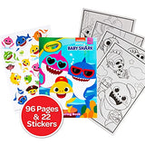Crayola Baby Shark Coloring Book with Stickers, Gift for Kids, 96 Pages, Ages 3, 4, 5, 6 Crayola