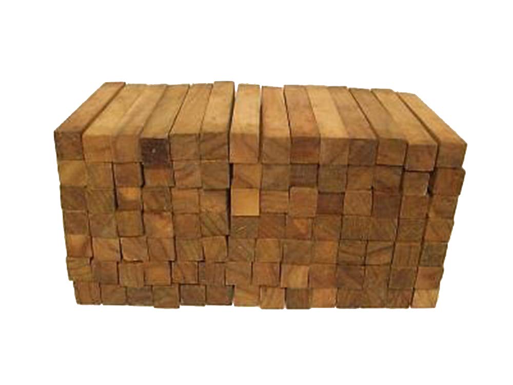 Figured Teak Pen Blanks - 50 pcs - 3/4" x 3/4" x 5" Diamond Tropical Hardwoods