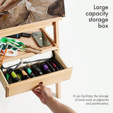 ARTIFY Large Wooden H-Frame Studio Easel with Artist Storage Drawer and Shelf, Sturdy Beechwood Canvas Holder Stand, Adjustable to 75" High ARTIFY art supplies