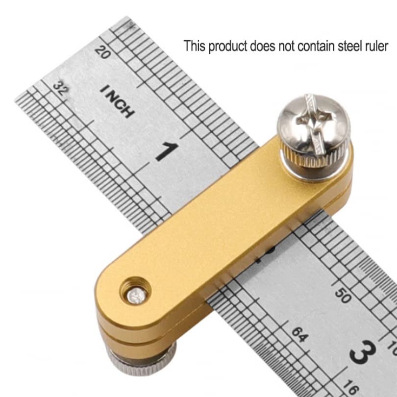 CLAHJQX Woodworking Scribing Steel Ruler Positioning Block Aluminum Alloy Limit Block Ruler Scribing Tool for Woodworking DIY Scribing Tool - WoodArtSupply