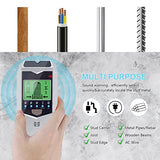 Stud Finder Wall Scanner, 5 in 1 Electronic Stud Sensor, Metal Detector Wall Scanner, Wall Wood Detector Scanner with LCD Display & Audio Alarm for HOTBEST