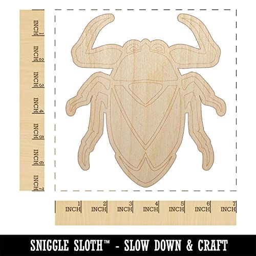 Giant Water Bug Aquatic Insect Unfinished Wood Shape Piece Cutout for DIY Craft Projects - 1/4 Inch Thick - 6.25 Inch Size Sniggle Sloth