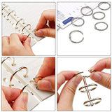 Woohome 26 PCS Notebook Cover Resin Casting Moulds Bookmark Resin Moulds Set with Book Rings, Tweezers and Silicone Measuring Cup for Notebook Woohome