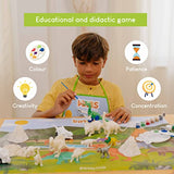 BONNYCO Dinosaur Toys for Kids Painting Kit 16 Figurines Kids Crafts Kits with Glow in The Dark, Toys & Gifts for Boys | Kids Toys 3 4 5 6 7 8 9 10 BONNYCO
