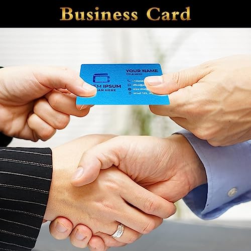 SUNJOYCO 100 Pcs Metal Business Card Blanks, Laser Engraving Business Cards Sublimation Blanks Name Cards for Promotion Gift Card Desk Number Tag