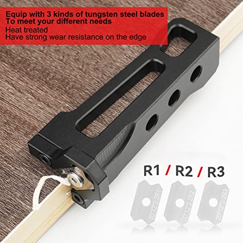 Woodworking Edge Trimmer, 3 Blades Chamfer Plane Edge Plane Edge Banding Trimmer Veneer Edge Trimmer Edge Chamfer Burr Scraper for Woodworking Edge VBESTLIFE