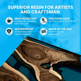 NAKED FUSION -Epoxy Resin Art Resin- Diamond Clarity-Original Formula- The Artist's Resin for Coating, Resin Art, Geodes, Tabletop, Bar Top, Live NAKED FUSION