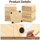 Dandat 72 Pack Unfinished Wood Coasters,4" Square Blank Wooden Coasters for Crafts,Wooden Slices for DIY Painting, Wood Craft Supplies Home Dandat