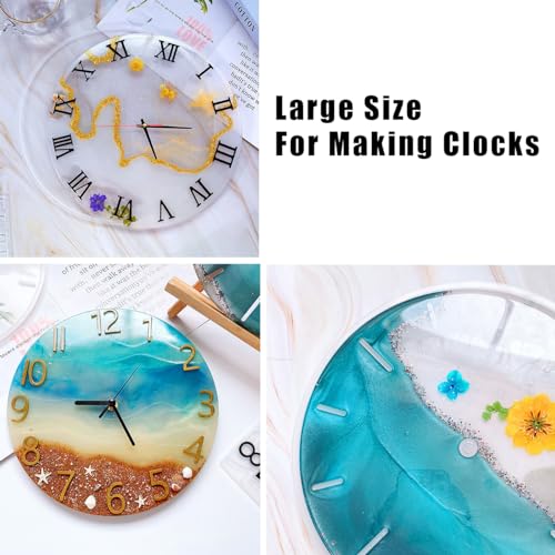 2pcs 7 Inch Resin Tray Molds, Round Rolling Tray Molds, Big Flat Round Coaster Resin Epoxy Silicone Board Molds for Resin Epoxy DIY Crafts SXYYDSG