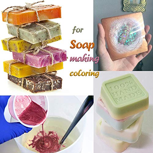 Mica Powder, 15 Colors Epoxy Resin Dye Set, SEISSO Natural Pigment Powders Dyes for Epoxy Resin/DIY Cosmetic/Soap/Paint/Nail Arts Polish/Soy Wax SEISSO