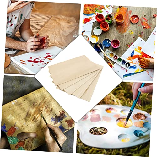 VILLCASE 5pcs Board Basswood Nativity Crafts Unfinished Wood Blocks Thin Wood Plywood Squares Wood Squares for Craft Wood Crafts Unfinished Thin VILLCASE