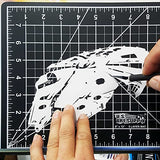 U.S. Art Supply - Pack of 2-18" x 24" White/Blue Professional Self Healing 5-6 Layer Double Sided Durable Non-Slip Cutting Mat Great for U.S. Art Supply