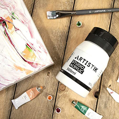 Acrylic Paint 500 ml Tub - Acrylic Paints with High Pigment and Long-Lasting Brilliant and Vibrant Colors Professional & Amateur Painting Jar Art - WoodArtSupply