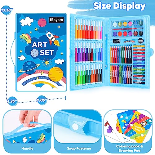 iBayam Art Supplies, 149-Pack Drawing Kit Painting Art Set Art Kits Gifts Box, Arts and Crafts for Kids Girls Boys, with Drawing Pad, Coloring Book, - WoodArtSupply