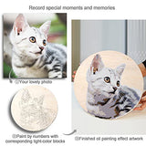 TEXTURE OF DREAMS Personalized Paint by Numbers Kit for Adults, Acrylic Painting Oil Painting on 12" Round & Circle Wood, Customized DIY Paint by TEXTURE OF DREAMS