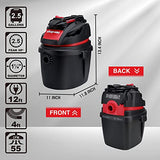 Shop-Vac 2.5 Gallon 2.5 Peak HP Wet/Dry Vacuum, Portable Compact Shop Vacuum with Wall Bracket & Multifunctional Attachments, 5760288 Shop-Vac