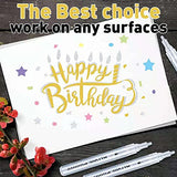 Silver Paint Pen Acrylic Markers: 8 Pack Acrylic Silver metallic Marker Pens for Art Project, Drawing, Rock Painting, Stone, Ceramic, Wood, Cards AKARUED