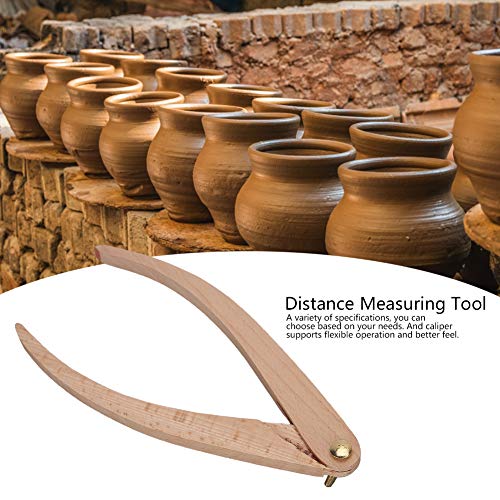 Jeanoko Solid Wood Caliper Positioning Distance Measuring Tool Wooden Pottery Tools for Ceramic Production Measurement(8-inch Wooden Caliper) Jeanoko