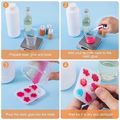 OIIKI 3PCS 3D Flower Resin Silicone Molds, Daisy Sunflower Flower Resin Casting Molds, DIY Resin Pendant Molds for Jewelry Making Necklace, Earrings, OIIKI