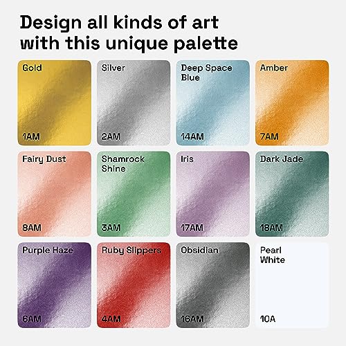 ARTISTRO Metallic Paint Pens for Rock Painting, Stone, Ceramic, Glass, Wood, Fabric, Pebbles, Scrapbook Journals, Photo Albums, Card Stocks. Set of ARTISTRO