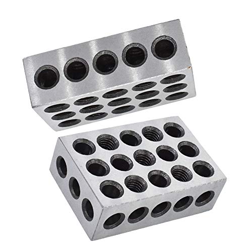 findmall 5 Matched Pairs Accuracy Steel 1 x 2 x 3 Inch Blocks 23 Holes .0002" Machinist Milling findmall