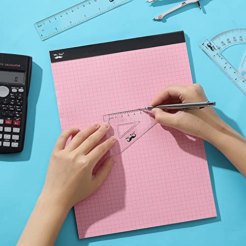 Mr. Pen- Pastel Graph Paper, 1 Pad, 11x8.5, 4x4 (4 Squares Per Inch),  Pastel Colors, 50 Sheets, Grid Paper, Graphing Paper, Graph Paper Pad, Grid