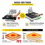 VEVOR Heat Press Machine, 15x15in 8in1 Heat Press, 800W Sublimation Machine, 360° Rotation Swing-Away Heat Press, Dual-Tube Heating Printing for DIY VEVOR