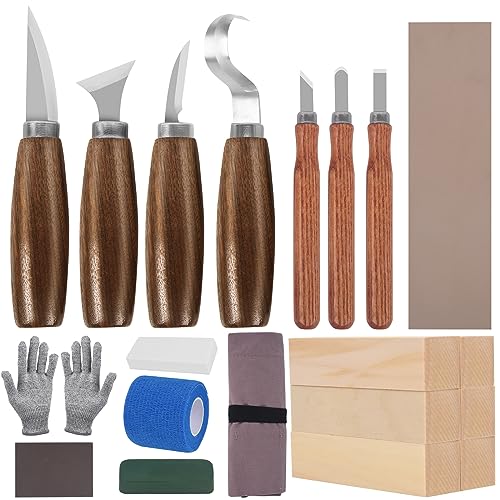 Wood Carving Tools, 26 PCS Wood Whittling kit for Beginners, Wood Carving Knife Set, Premium Whittling Knives Set for All Levels, Professional