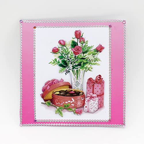 Katy Sue Birthday Cake & Flowers Paper Tole 3D Die Cut Decoupage Selection Pack. Contains 12 Die-Cut Sheets in Letter Size (4 Designs, 3 Copies of Katy Sue