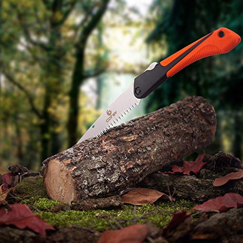 Folding Saw, 8 Inch Rugged Blade Hand Saw, Best for Camping, Gardening, Hunting | Cutting Wood, PVC, Bone, Pruning Saw with Ergonomic Non-Slip Handle Coher