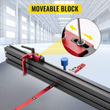 VEVOR Precision Miter Gauge, 18" Aluminum Table Saw Miter Gauge w/ 60 Degree Angled Ends for Max. Stock Support and a Repetitive Cut Flip Stop, Miter VEVOR