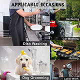 GNJCV Chemical Resistant PVC Apron - Black Plus Size Unisex Waterproof Vinyl Aprons for Dish washing,Dog Grooming,Gardening,Fish Cleaning（Pack of 1 GNJCV