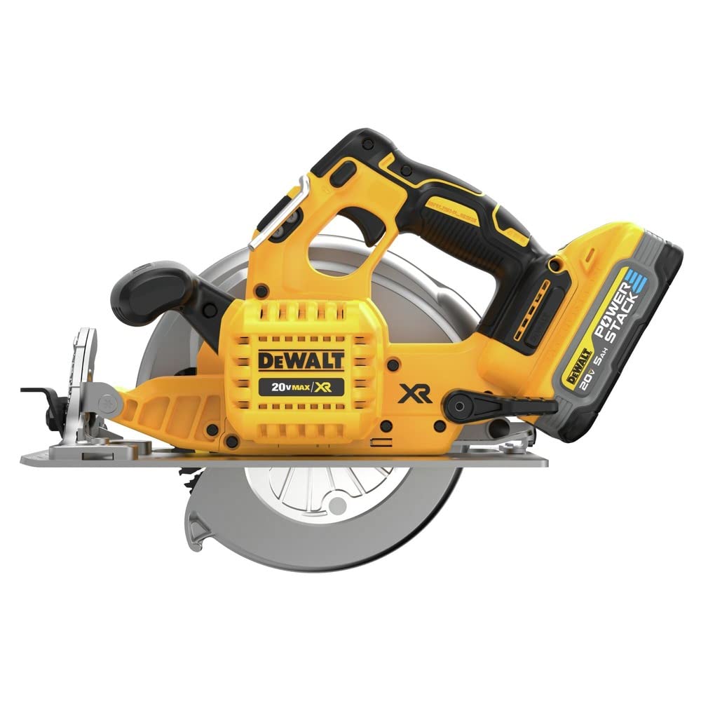 DEWALT 20V MAX Circular Saw, Cordless, 7-1/4 inch, Battery and Charger Included (DCS570H1) DEWALT