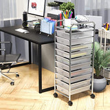 SimpleHouseware Utility Cart with 10 Drawers Rolling Storage Art Craft Organizer on Wheels, Metal Simple Houseware