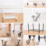 NERILEE 2 Inch Rubber Caster Wheel Set of 4(2 with Brakes & 2 Without) with 5/16" x 1-1/2" (8 x 38mm) Stem Sockets, for Furniture Crib Trolley Dining nerilee