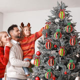 30Pcs Christmas Ball DIY Craft Kit Christmas Ball Paper Strip Crafts Xmas DIY Ornament Crafts Christmas Tree Paper Crafts Decorations Xmas Crafts for CHUNNIN