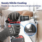 Schwer Highest Level Cut Resistant Work Gloves for Extreme Protection, ANSI A9 Working Gloves with Sandy Nitrile Coated, Touch-screen, Compatible, Schwer