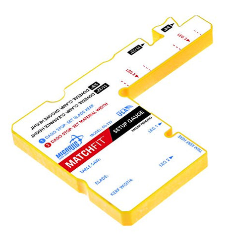 MICROJIG Matchfit SG-133 Setup Gauge Accessory, Yellow MICRO JIG