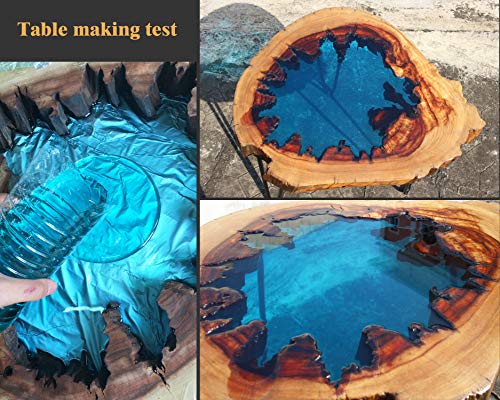 Zdspoxy Crystal Clear Epoxy Resin, Food Safe Resin for Bar Table Top, Wood, Art, Craft, Jewelry, Super Gloss Resin for Casting, Coating, Non Toxic Zdspoxy