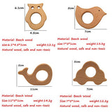 Nature Baby Teething Toys 11pc Wooden Teether Montessori Toys Wood Teether Rings Organic Infant Teether Handmade Pendant Set Shower Gift (Type 1) Alenybeby