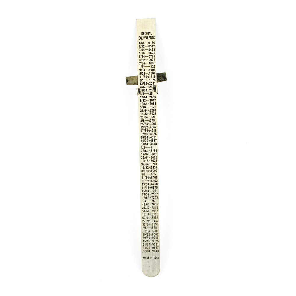Big Horn 19206 6” STAINLESS STEEL POCKET RULER 1/64 1/32 Scales Decimal ...