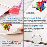 Dyvicl Watercolor Paper Pad 5.5"x8.5", 25 Sheets (140 lb/300gsm), Cold Press, Glue Watercolor Sketchbook for Painting, Drawing, Mixed Media, Acrylic, Dyvicl