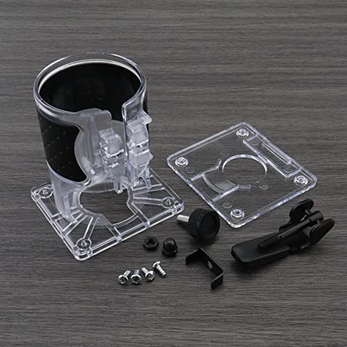 Micro Traders 2Pcs Woodworking Trimmer Router Base Compatible with Makita Router Transparent Trimming Machine Protection Cover Protective Shield Micro Traders