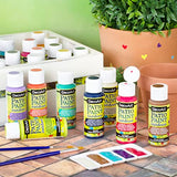 DecoArt ACRYLIC PATIO PAINT FAN FAVORITES SAMPLER SET, Assortment, 2 Fl Oz (Pack of 18) DecoArt
