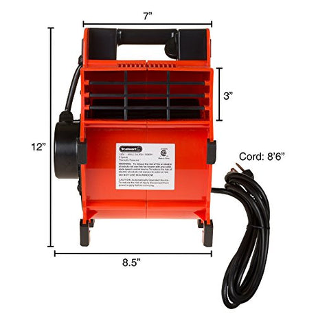 Blower Fan - 3-Speed Heavy-Duty Floor and Carpet Dryer - 1600 watts -Portable Air Mover with 4 Different Angles for Basements, Cars or Garages by Stalwart