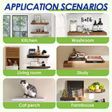 WENGUS Floating Shelf Bracket, 6 Inch Heavy Duty Hidden Shelf Brackets for Floating Wood Shelves, Black Metal L Bracket for DIY Kitchen Farmhouse Wengus