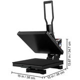 VEVOR Heat Press, 15x15 Power Heat Press Machine for T-Shirt, Fast Heating, High Pressure Heat Press Machine, Digital Industrial Sublimation Printer VEVOR