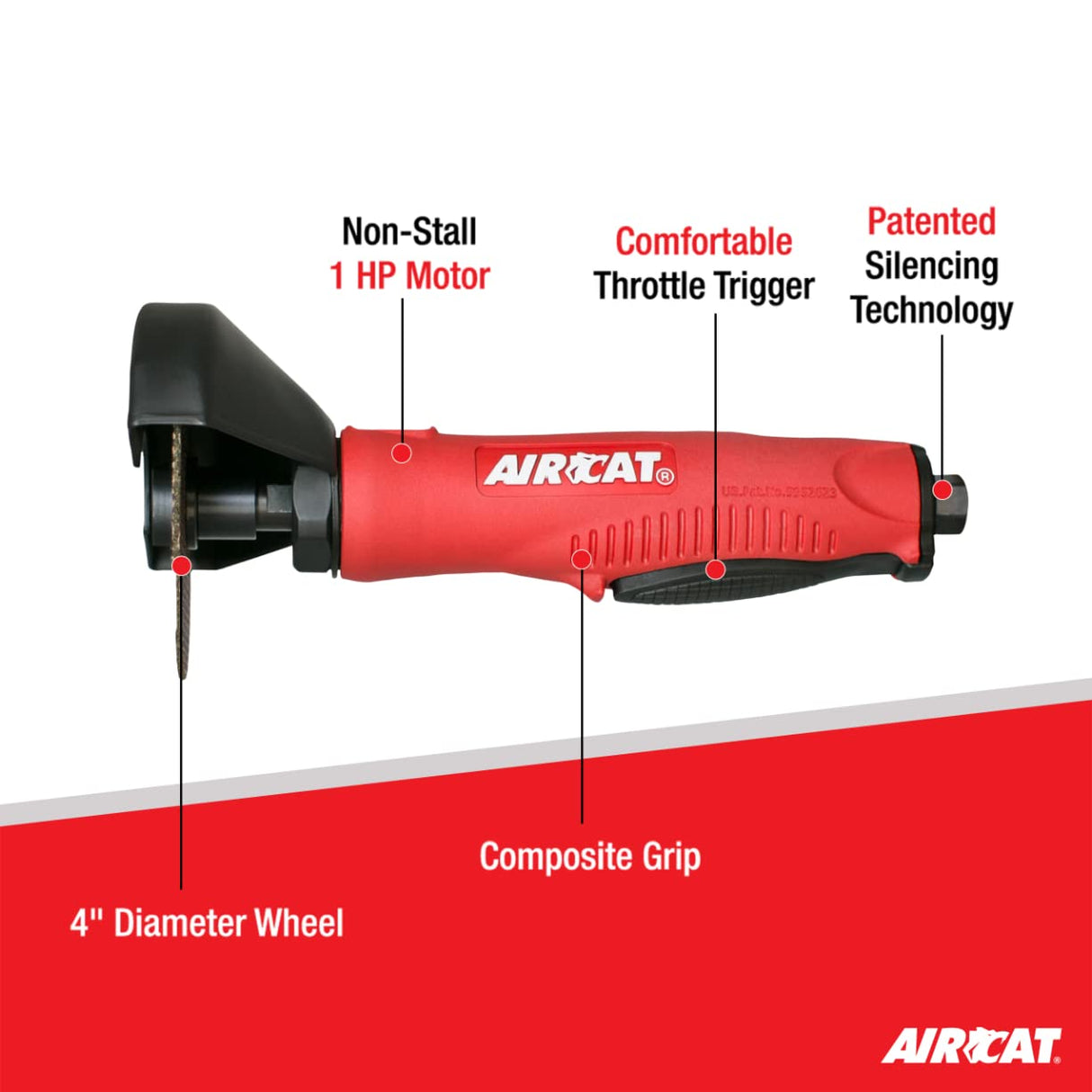 AIRCAT Pneumatic Tools 6560: 1 HP 4-Inch Composite Cut-Off Tool 14,000 RPM AIRCAT